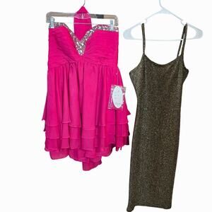 Women's Large 10 12 Formal Dresses Cocktail Party Prom Wholesale lot of 2 L